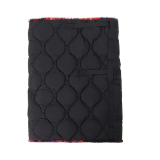 S'yte X Taion Reversible Quilted Down Scarf With Red Printed Fleece Lining