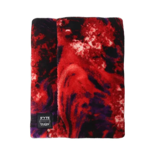S'yte X Taion Reversible Quilted Down Scarf With Red Printed Fleece Lining