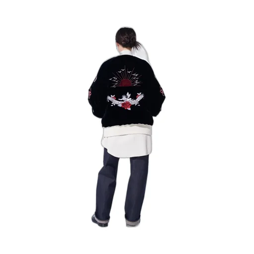 S'yte X Taion Embroidery Quilted Down Reversible Bomber Jacket