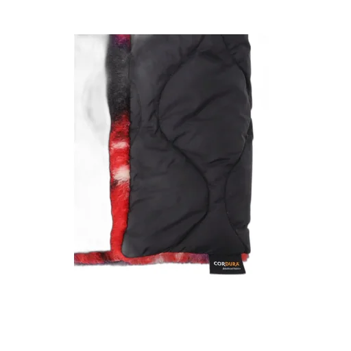 S'yte X Taion Reversible Quilted Down Scarf With Red Printed Fleece Lining