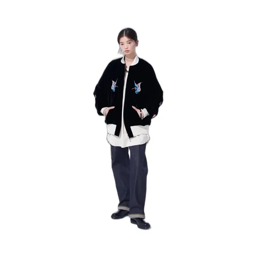 S'yte X Taion Embroidery Quilted Down Reversible Bomber Jacket