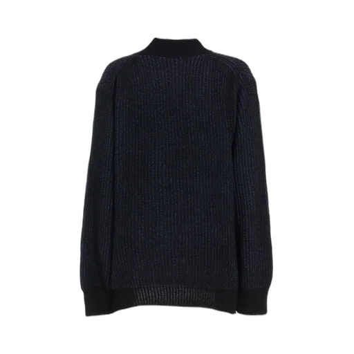 5G Bulky Wool Rib Stitch Oversized High Neck Knit