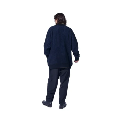 Striped Silk Angora Wool Tapered Pants