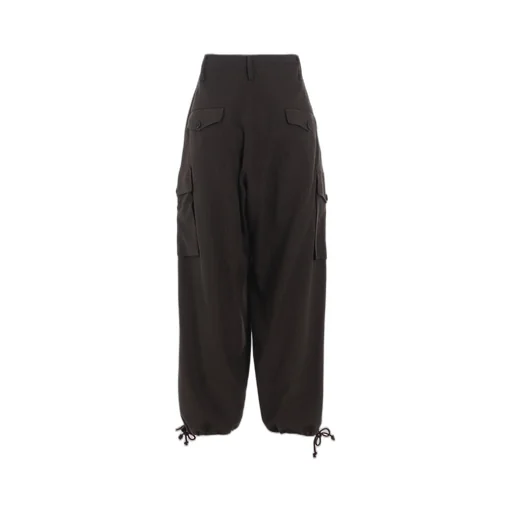 Striped Silk Angora Wool 2 Tuck Cargo Pants