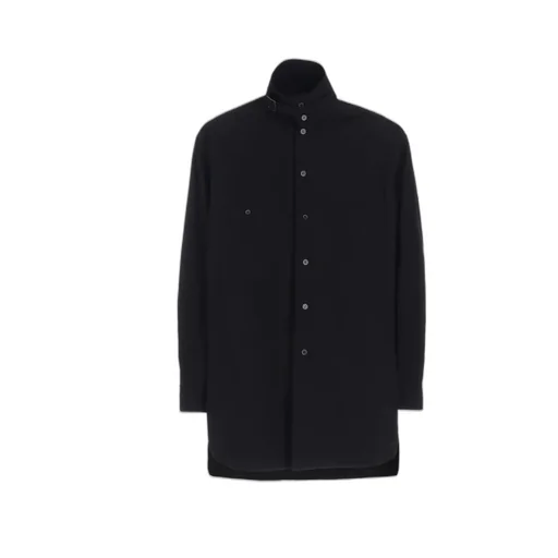 Cotton Linen Stand Collar Shirt