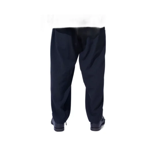 Striped Silk Angora Wool Tapered Pants