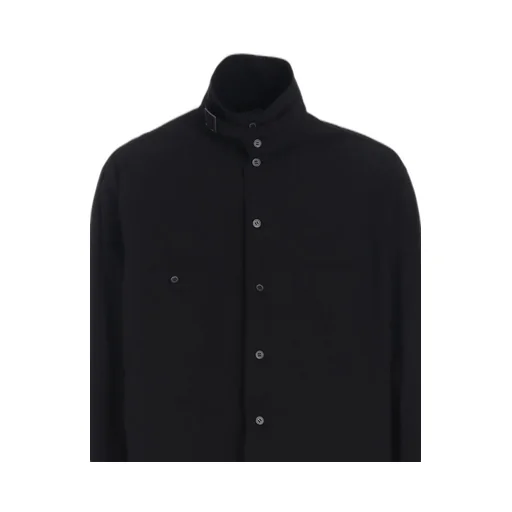 Cotton Linen Stand Collar Shirt