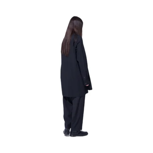 Striped Silk Angora Wool Tapered Pants