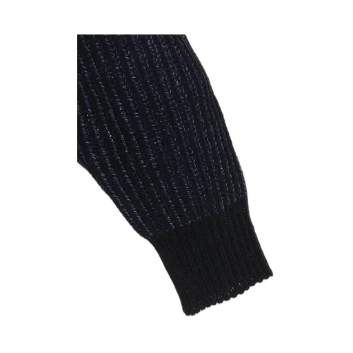 5G Bulky Wool Rib Stitch V-Neck Cardigan