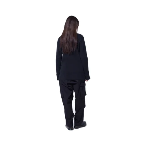 7G Wool Cotton Rib Zip-Up With Flannel Shoulder And Elbow Patches