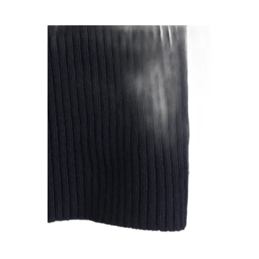 7G Wool Cotton Rib Pullover With Flannel Shoulder And Elbow Patches