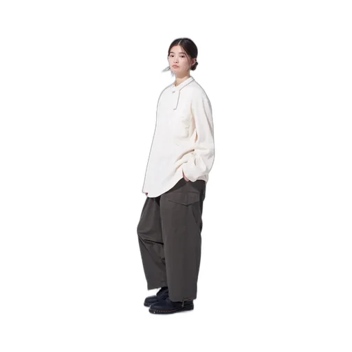 16/Thermal Waffle Combinaton Stand Collar T-Shirt