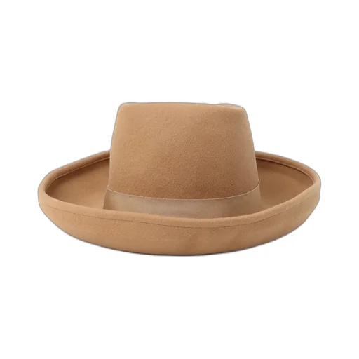 Wool Felt Rollable Brim Mountain Hat
