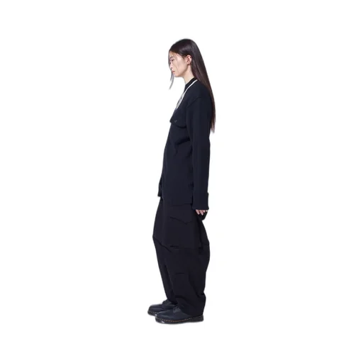 7G Wool Cotton Rib Zip-Up With Flannel Shoulder And Elbow Patches
