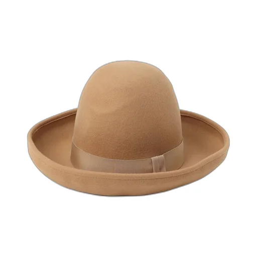 Wool Felt Rollable Brim Mountain Hat