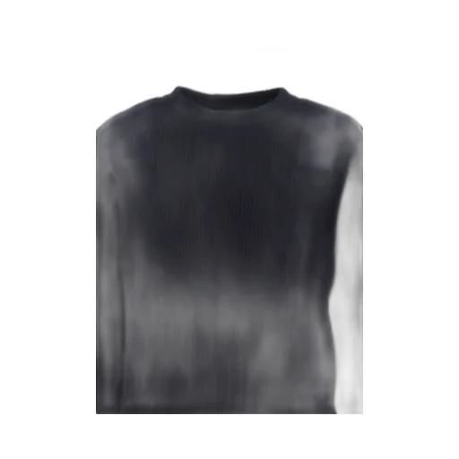 7G Wool Cotton Rib Pullover With Flannel Shoulder And Elbow Patches