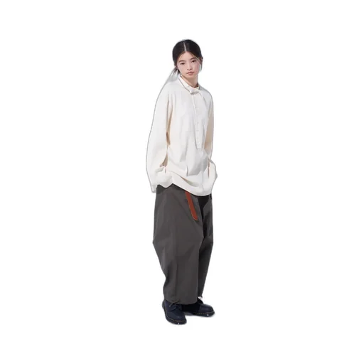16/Thermal Waffle Combinaton Stand Collar T-Shirt
