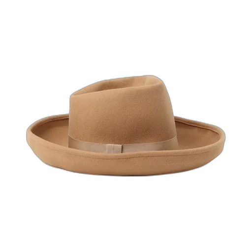 Wool Felt Rollable Brim Mountain Hat
