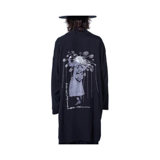 S'yte × Junji Ito -Uzumaki- Kirie Wearing Yohji Yamamoto Drape Coat
