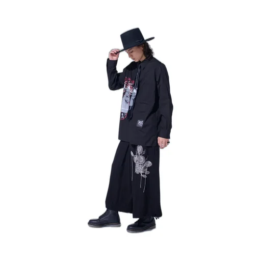 S'yte × Junji Ito -Uzumaki- Kirie Wearing Yohji Yamamoto Printed Shirt