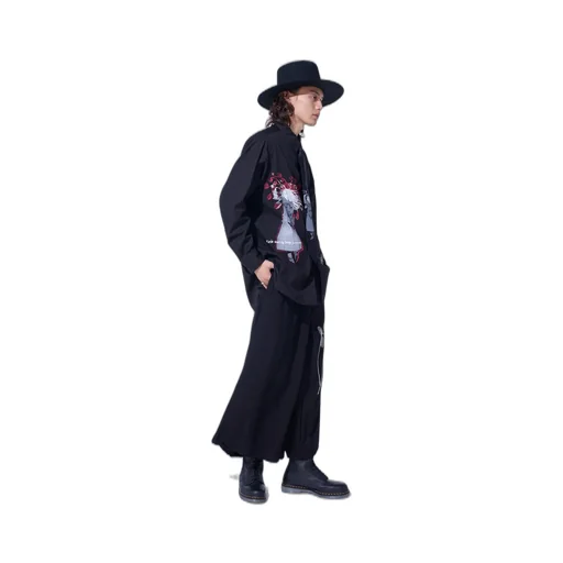 S'yte × Junji Ito -Uzumaki- Kirie Wearing Yohji Yamamoto Printed Shirt