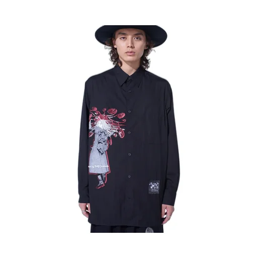 S'yte × Junji Ito -Uzumaki- Kirie Wearing Yohji Yamamoto Printed Shirt