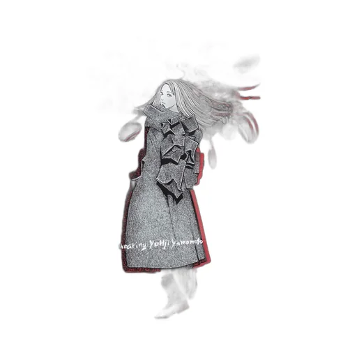 S'yte × Junji Ito -Uzumaki- Kirie Wearing Yohji Yamamoto Printed Shirt