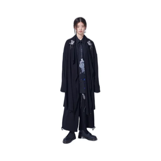 S'yte × Junji Ito -Uzumaki- Kirie Wearing Yohji Yamamoto Drape Coat