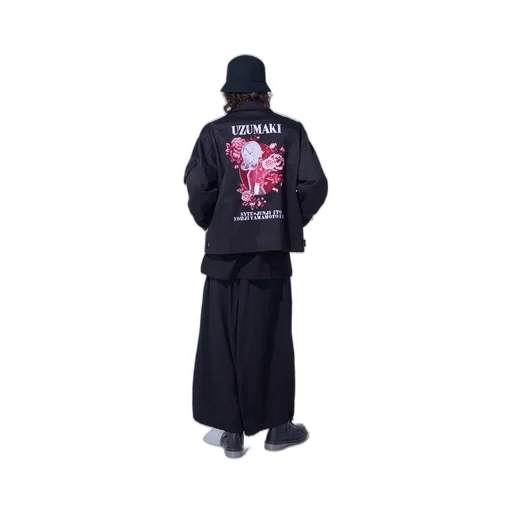 S'yte × Junji Ito -Uzumaki- Uzumaki Motif Embroidery Hakama Balloon Pants