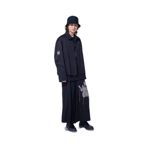 S'yte × Junji Ito -Uzumaki- Uzumaki Motif Embroidery Hakama Balloon Pants