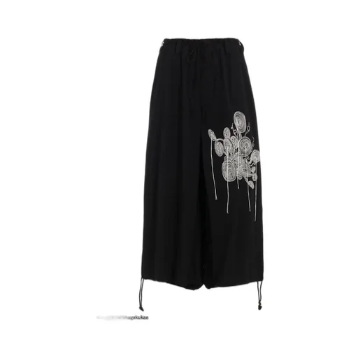 S'yte × Junji Ito -Uzumaki- Uzumaki Motif Embroidery Hakama Balloon Pants