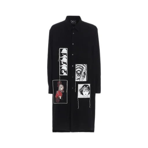 S'yte × Junji Ito -Uzumaki- Printed Patch Omnibus Long Shirt