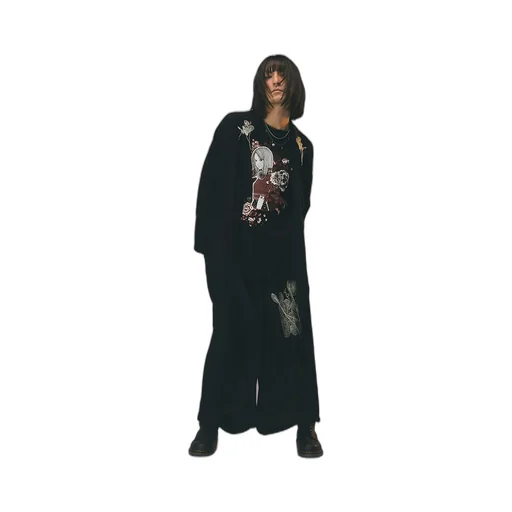 S'yte × Junji Ito -Uzumaki- Uzumaki Motif Embroidery Hakama Balloon Pants