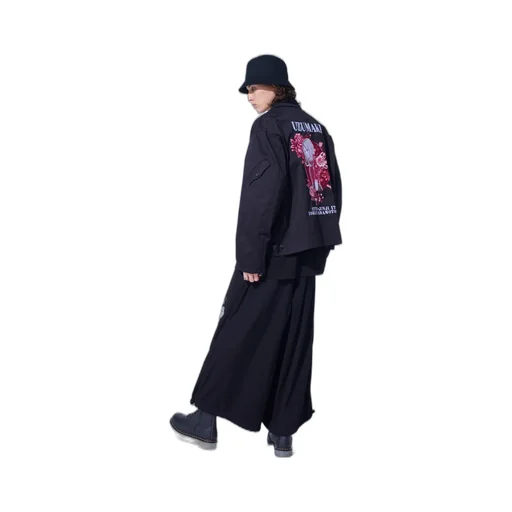 S'yte × Junji Ito -Uzumaki- Uzumaki Motif Embroidery Hakama Balloon Pants