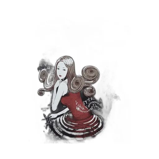 S'yte × Junji Ito -Uzumaki- Kirie’S Spiral Dress Graphic T-Shirt