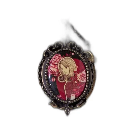 S'yte × Junji Ito -Uzumaki- Flower And Kirie Cameo Necklace