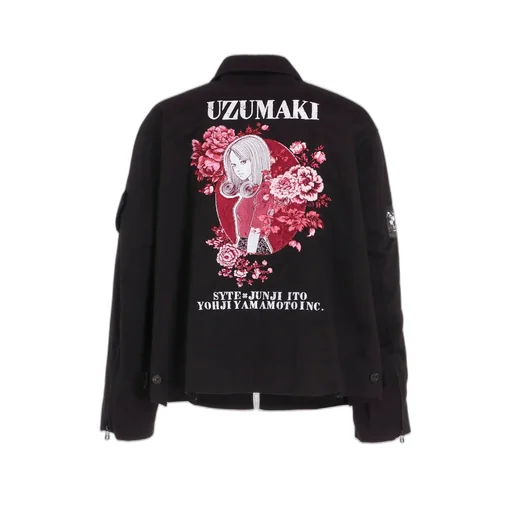 S'yte × Junji Ito -Uzumaki- Kirie Embroidery Zipper Blouson