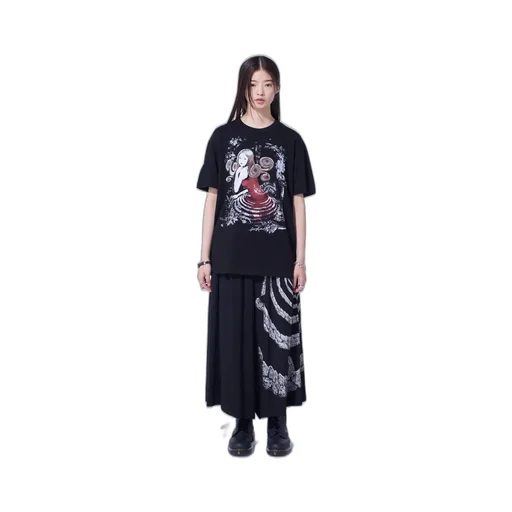 S'yte × Junji Ito -Uzumaki- Kirie’S Spiral Dress Graphic T-Shirt