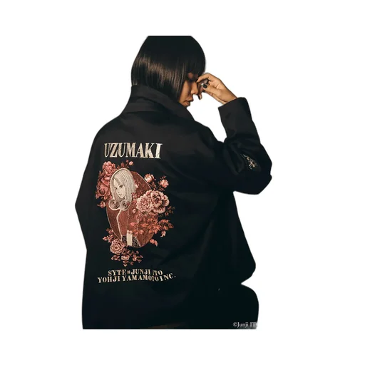 S'yte × Junji Ito -Uzumaki- Kirie Embroidery Zipper Blouson