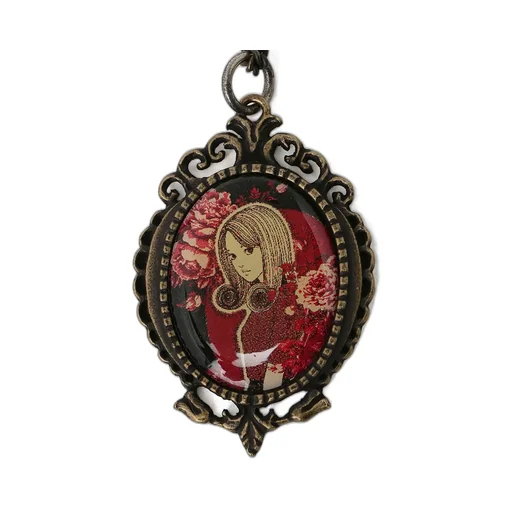 S'yte × Junji Ito -Uzumaki- Flower And Kirie Cameo Necklace