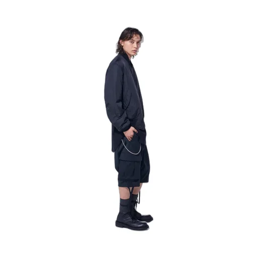 Nylon Twill Reversible Bomber Jacket