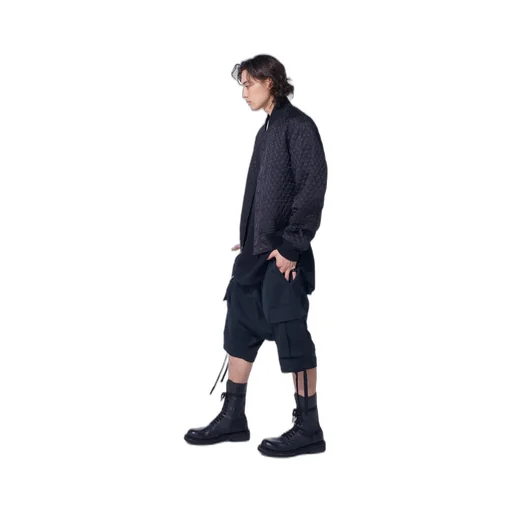 Nylon Twill Reversible Bomber Jacket