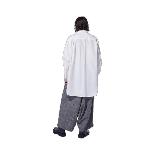 Cotton Linen Drawstring Pocket Shirt