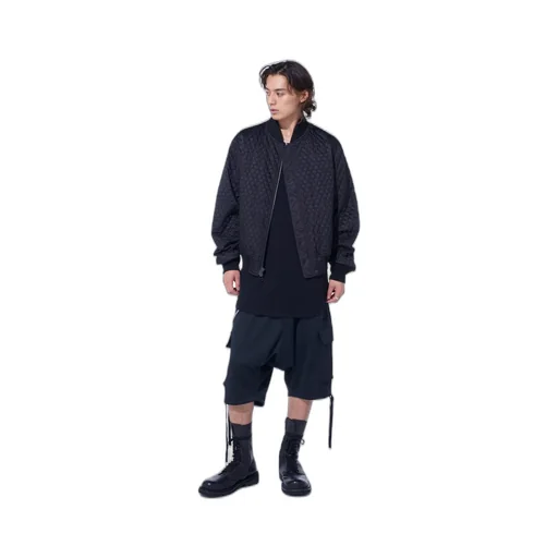 Nylon Twill Reversible Bomber Jacket