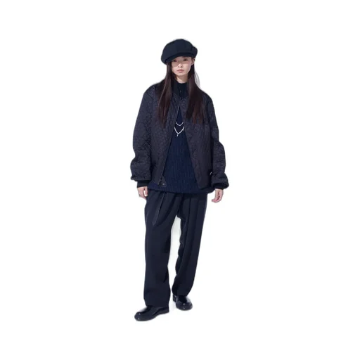 Nylon Twill Reversible Bomber Jacket