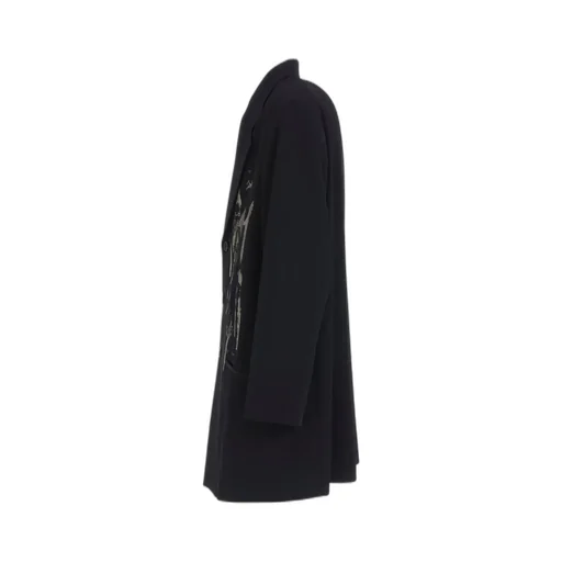Washer Wool Gabardine Print Embroidery Tailored Jacket
