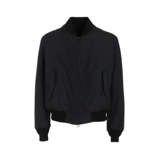 Nylon Twill Reversible Bomber Jacket
