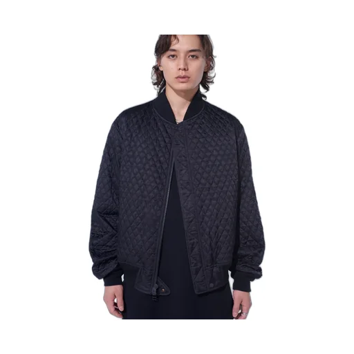 Nylon Twill Reversible Bomber Jacket