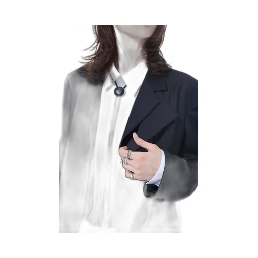 Brass Logo Motif Loop Tie