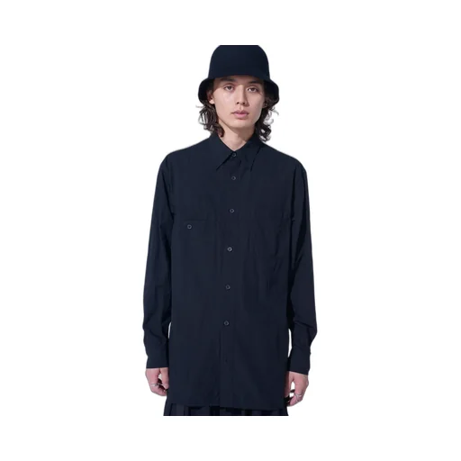 Cotton Linen Single Welt Pocket Shirt